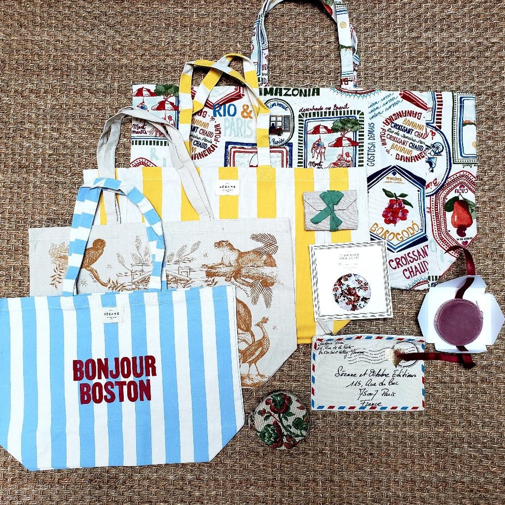 Sezane totes, jewelry boxes, scarf, and more!